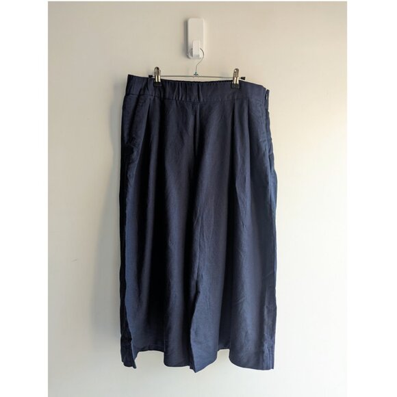 GAP High-Rise Linen pleated culotte crop - Picture 4 of 10